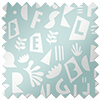 Alphabet, Turquoise - Twist&Fit Roller Blind